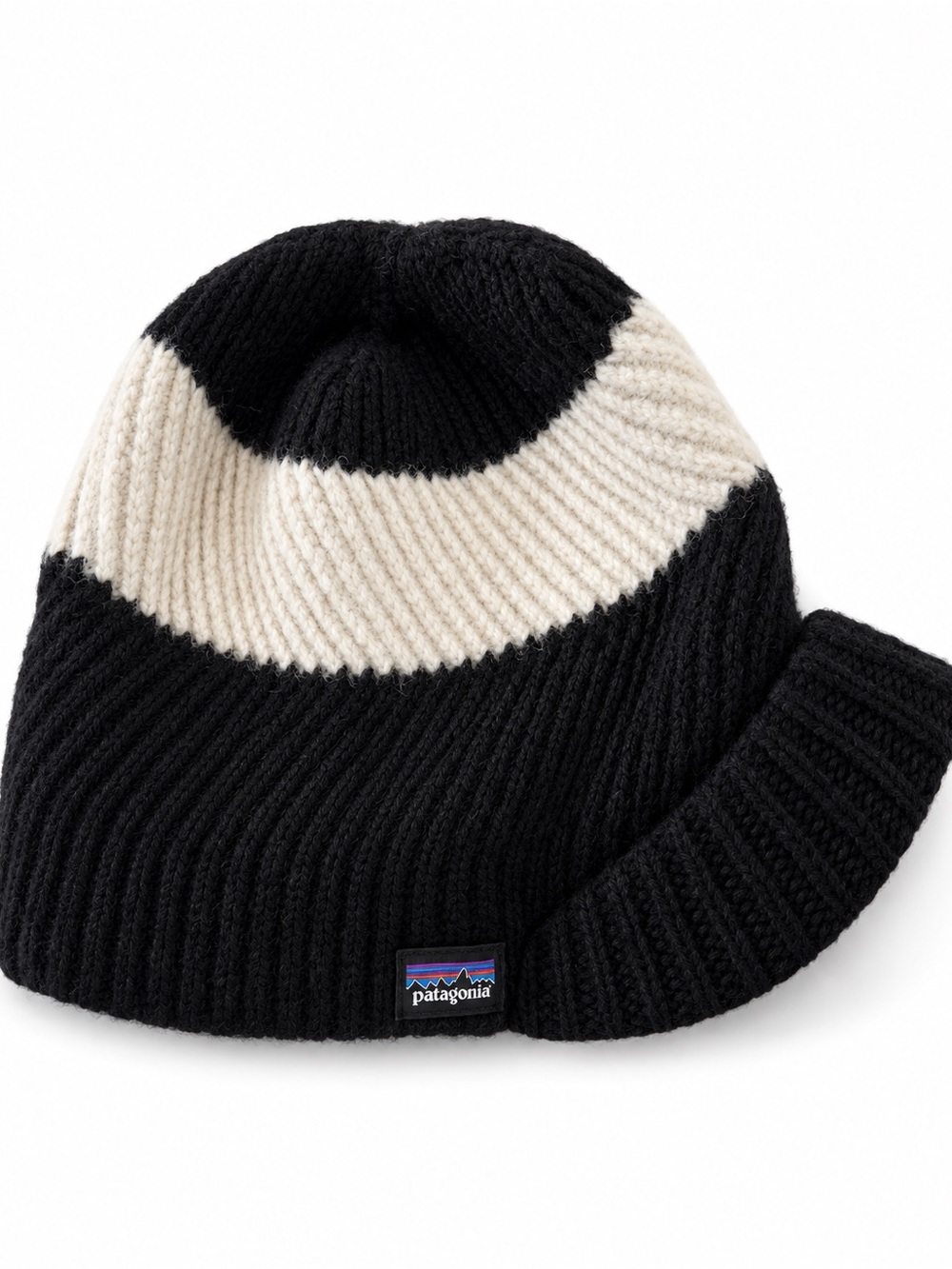 Vintage 2000 Y2K Patagonia HTF Rare Merino Wool knit brim black grey outdoor hat